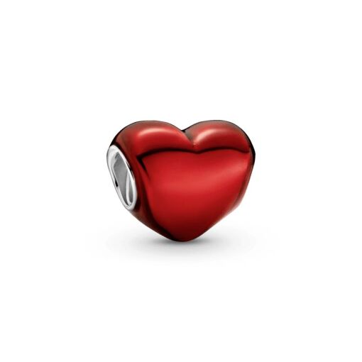 CHARM CORAÇÃO VERMELHO METALICO PANDORA