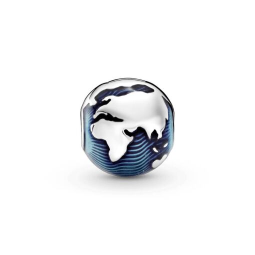 SEPARADOR CHARM COM CLIPE PLANETA AZUL PANDORA
