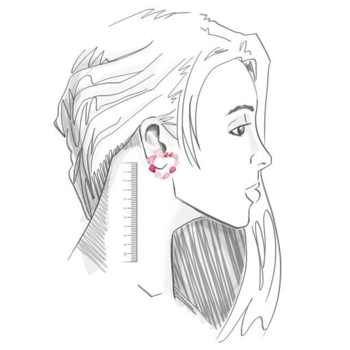 BRINCO COM CRISTAIS NO DEGRADÊ ROSA