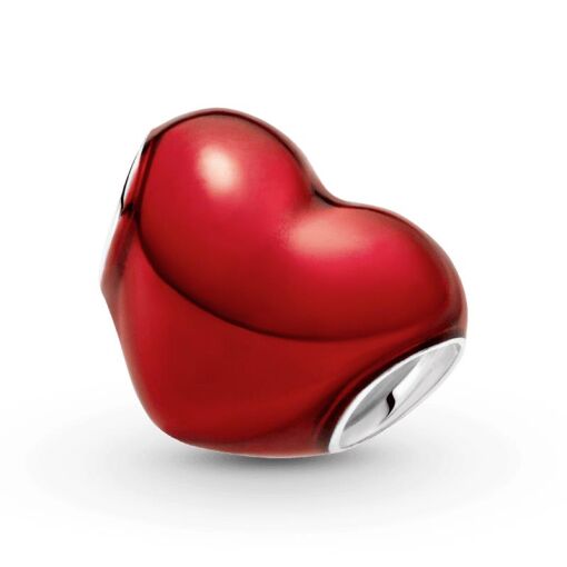 CHARM CORAÇÃO VERMELHO METALICO PANDORA