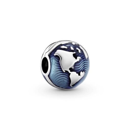 SEPARADOR CHARM COM CLIPE PLANETA AZUL PANDORA
