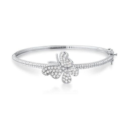 BRACELETE COM BORBOLETA CRAVEJADA DE ZIRCÔNIA