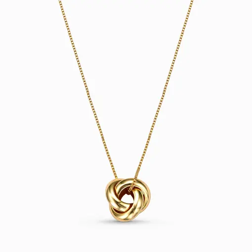 Colar nó folheado ouro 18k design moderno