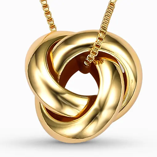 Colar nó folheado ouro 18k design moderno