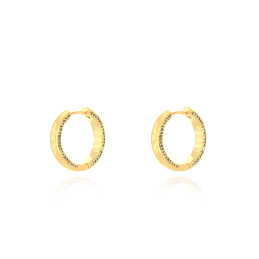 BRINCO ARGOLA COM ZIRCÔNIA NAS LATERAIS