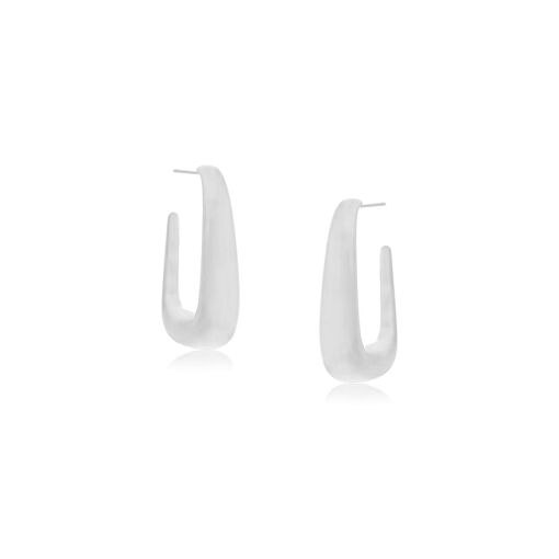 BRINCO ARGOLA RETANGULAR ACETINADO