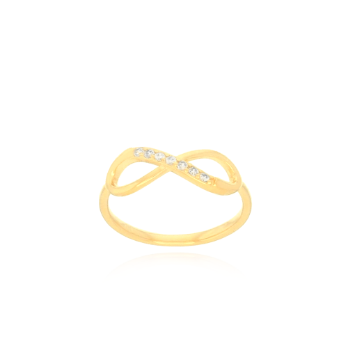 ANEL COM SÍMBOLO DO INFINITO CRAVEJADO