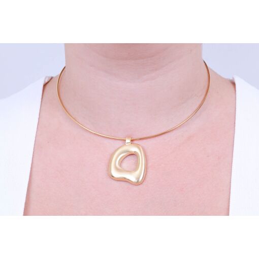 GARGANTILHA ARO COM PINGENTE IRREGULAR