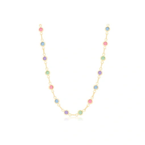 CHOKER COM PONTOS DE LUZ COLORIDOS