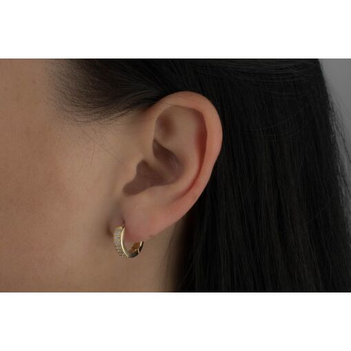 BRINCO ARGOLA COM ZIRCÔNIA