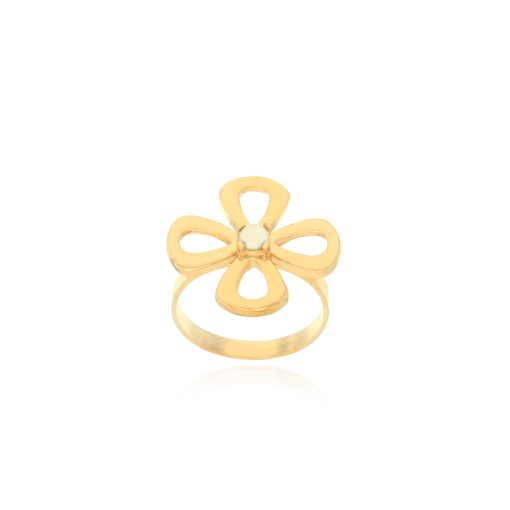 ANEL DE FLOR COM PÉROLA