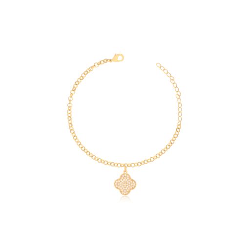 PULSEIRA COM TREVO CRAVEJADO