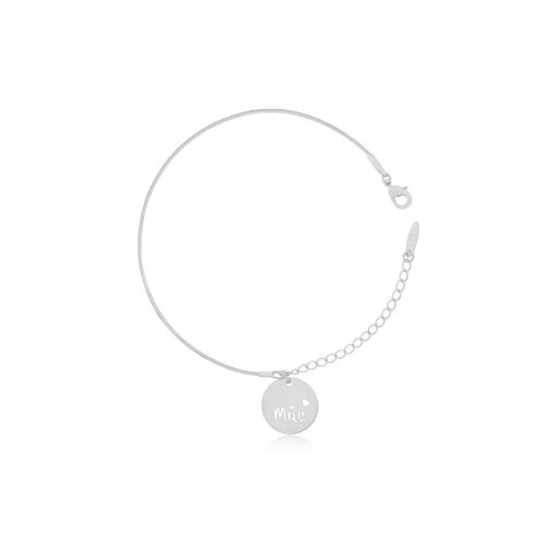 PULSEIRA COM PINGENTE ESCRITO "MÃE"