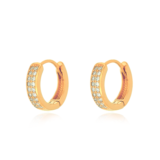 BRINCO ARGOLA COM ZIRCÔNIA