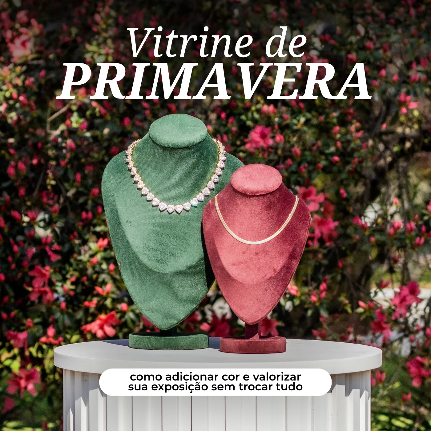 Vitrine de primavera: como adicionar cor e valorizar sua exposição sem trocar tudo
