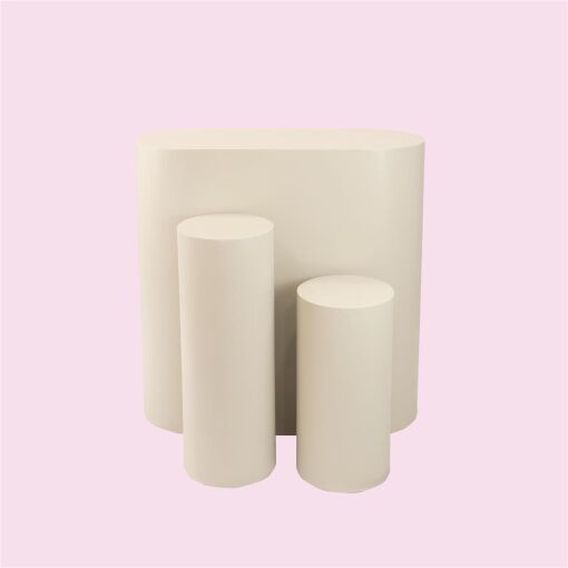 KIT TRIO DE CILINDROS AREIA PARA VITRINE