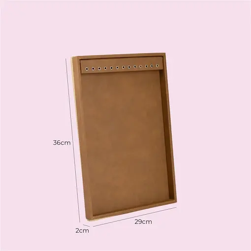 BANDEJA PARA CORRENTES COM ILHOS 29X36X2 CARAMELO