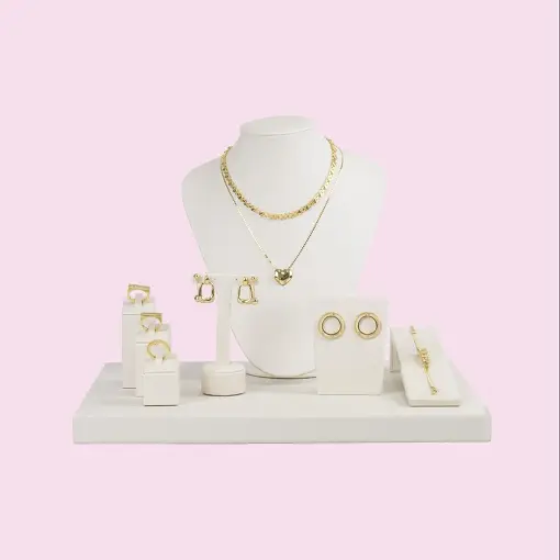 KIT EXPOSITOR PARA JOIAS FACTO OFF-WHITE SOFISTICAÇÃO