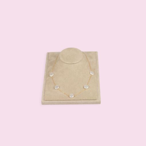 EXPOSITOR BUSTO PLANO SUEDE AREIA