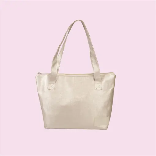 BOLSA ECOBAG COM ZIPER EM LINHO