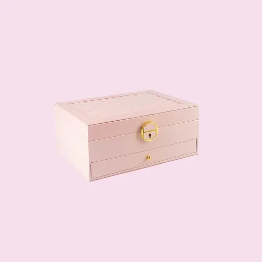 PORTA JOIAS EXCLUSIVE DUPLO ROSA