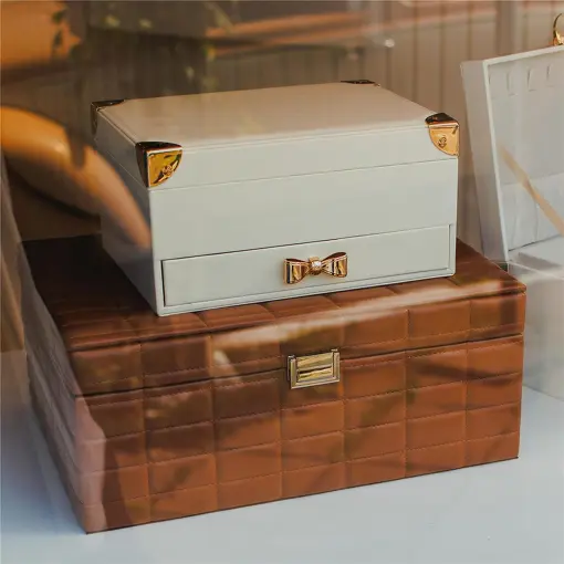 PORTA-JOIAS EXCLUSIVE PREMIUM BOX CARAMELO