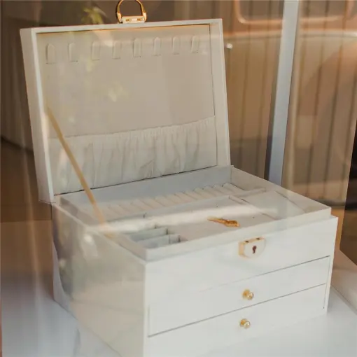 PORTA-JOIAS EXCLUSIVE PREMIUM 2 GAVETAS OFFWHITE