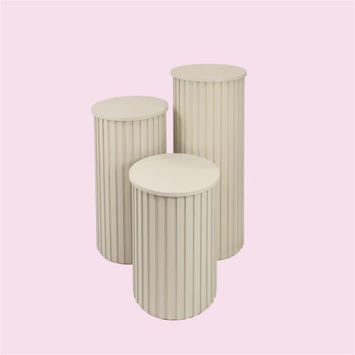 KIT TRIO DE CILINDROS RIPADO ESMALTE AREIA DESMONTÁVEL