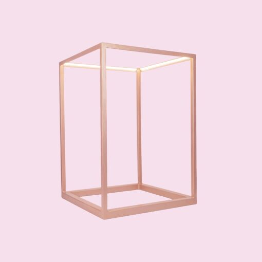 CUBO PARA VITRINE ROSÉ COM ILUMINAÇÃO G