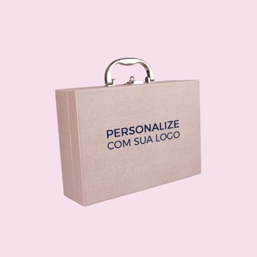 MALETA DUPLA REVENDEDORA PERSONALIZADA LINHO ROSÉ