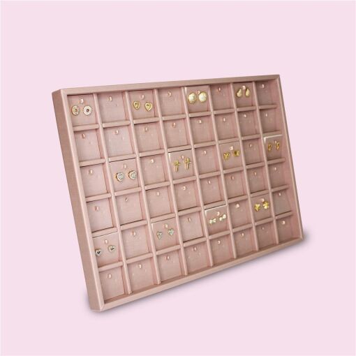 BANDEJA 48 ESPAÇOS FACTO ROSÉ COM CARTELA 25X37,5CM