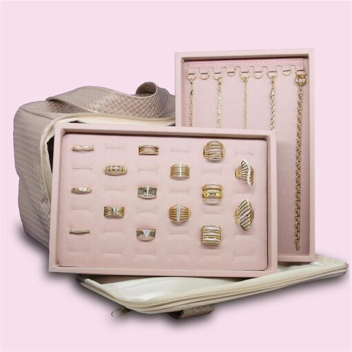 BOLSA REVENDEDORA 5 BANDEJAS 16X23CM ROSÉ