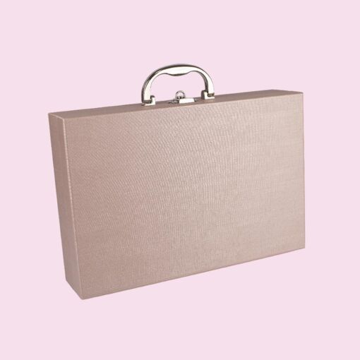 MALETA REVENDEDORA 25X37,5CM LINHO ROSÉ