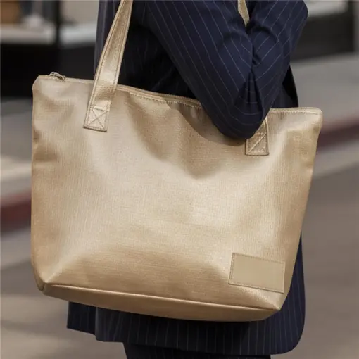 BOLSA ECOBAG COM ZIPER EM LINHO