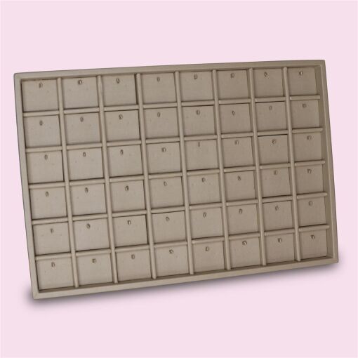 BANDEJA 48 ESPAÇOS COM CARTELAS FACTO DOURADO 25X37,5CM