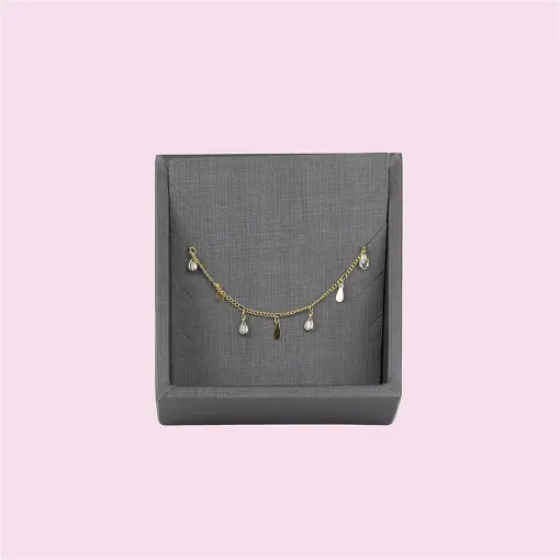 MINI BANDEJA PARA GARGANTILHAS OU PULSEIRA FACTO CINZA GRAFITE