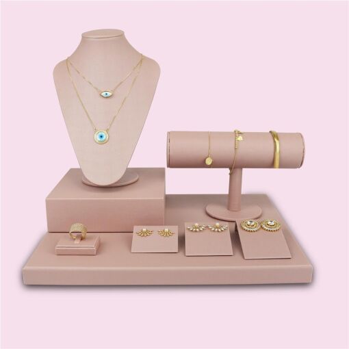 KIT EXPOSITOR PARA JOIAS FACTO ROSÉ 8 PEÇAS