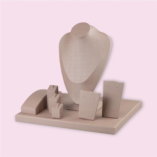 KIT EXPOSITOR PARA JOIAS ROSÉ NAVETE 8 PEÇAS