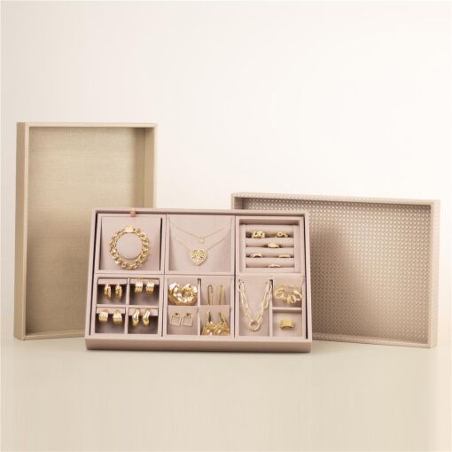 BANDEJA ATENDIMENTO 25X37,5X4CM LINHO CHAMPAGNE