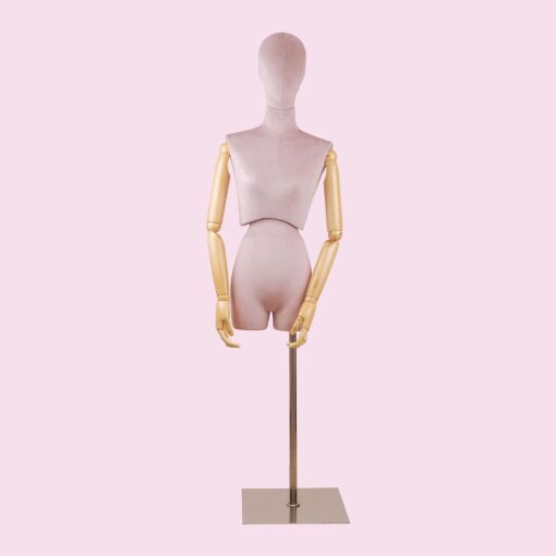 MANEQUIM ARTICULADO PARA JOIAS, ROUPAS E ACESSORIOS ROSÉ PREMIUM