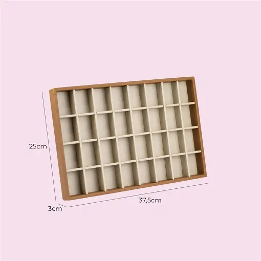 BANDEJA COM 32 ESPAÇOS LIVRES 25X37,5X3 CARAMELO