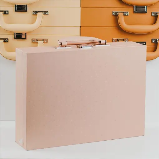 MALETA REVENDEDORA EXCLUSIVE 25X35 ROSA CLARO