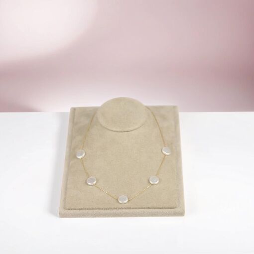 EXPOSITOR BUSTO PLANO SUEDE AREIA