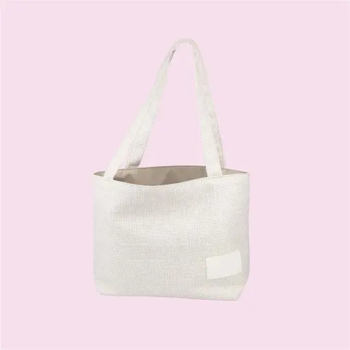BOLSA ECOBAG COM ZIPER EM TEXTURIZADO