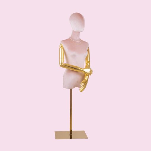 MANEQUIM ARTICULADO PARA JOIAS, ROUPAS E ACESSORIOS ROSA