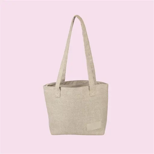BOLSA ECOBAG COM ZIPER EM TEXTURIZADO