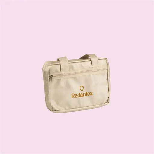BOLSA REVENDEDORA 21X29CM COM BOLSOS NO LINHO BORDADA
