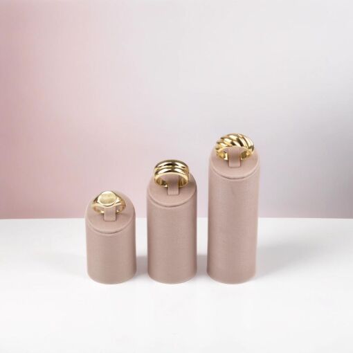 EXPOSITOR TRIO PARA ANÉIS ROSÉ REDONDO