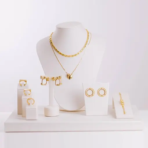 KIT EXPOSITOR PARA JOIAS FACTO OFF-WHITE SOFISTICAÇÃO
