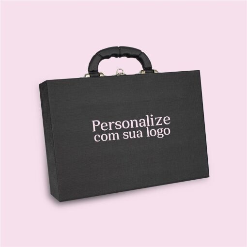 MALETA DUPLA REVENDEDORA PERSONALIZADA CORINO LINHO PRETO